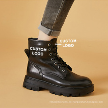 Custom Logo OEM Factory Echtes Leder Winterstiefel Sepatu Kulit Gummi Casual Winter Mens Women&#39;s Martins Boots Hersteller